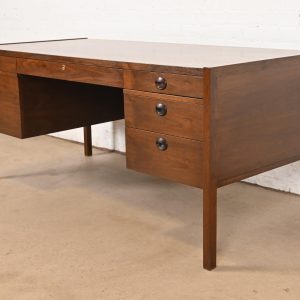 Edward Wormley for Dunbar Mid-Century Modern Walnut and Rosewood Executive Desk, Circa 1960s