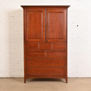 Thomasville Arts & Crafts Cherry Wood Armoire Dresser or Linen Press