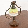 Tiffany Studios New York Bronze Harp Desk Lamp With Pulled Feather Favrile Glass Shade - Image 4
