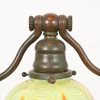 Tiffany Studios New York Bronze Harp Desk Lamp With Pulled Feather Favrile Glass Shade - Image 6