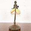 Tiffany Studios New York Bronze Harp Desk Lamp With Pulled Feather Favrile Glass Shade - Image 10