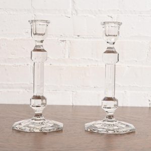Tiffany & Co. Clear Crystal Candlesticks, Pair