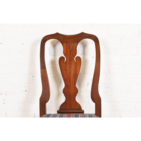 Henkel Harris Queen Anne Solid Mahogany Dining Chairs, Set of Six - Image 5
