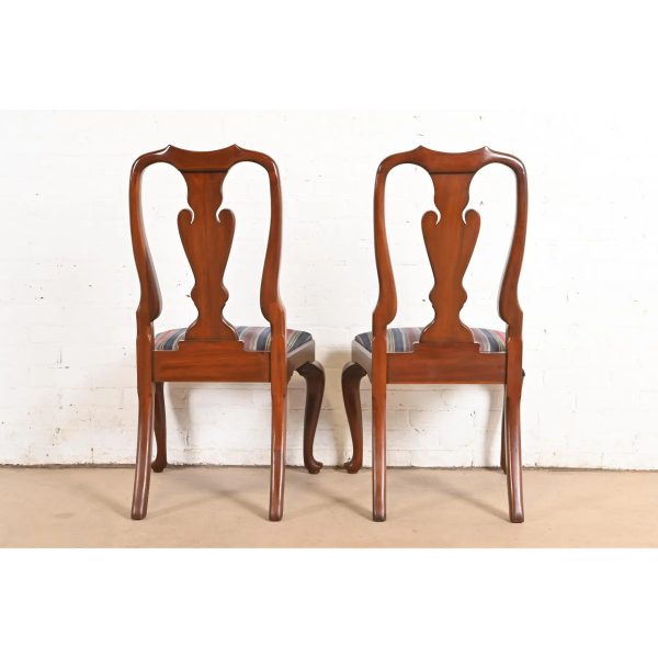 Henkel Harris Queen Anne Solid Mahogany Dining Chairs, Set of Six - Image 8
