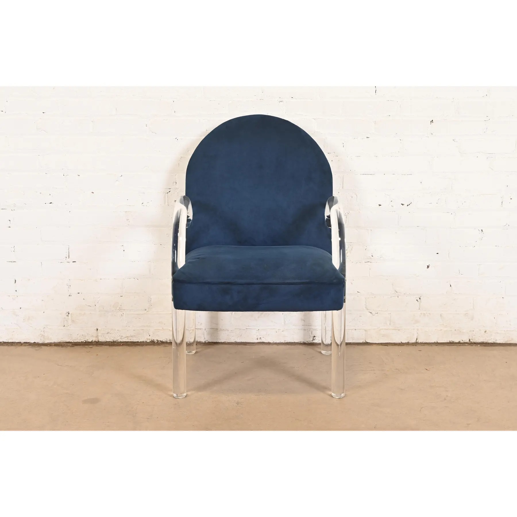 Leon Rosen for Pace Collection Modern Art Deco Lucite Waterfall Armchairs, Set of Ten - Image 7