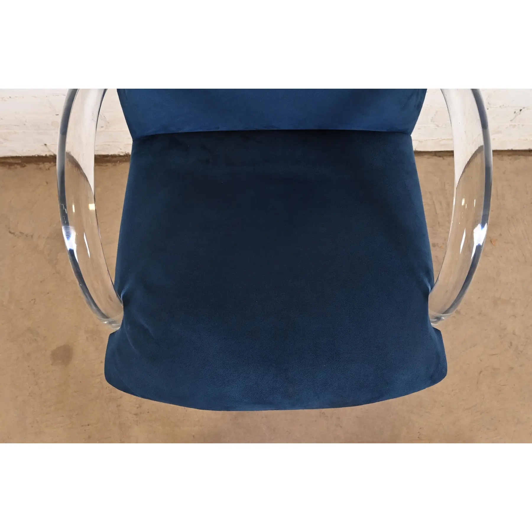 Leon Rosen for Pace Collection Modern Art Deco Lucite Waterfall Armchairs, Set of Ten - Image 11