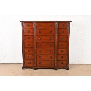 Ralph Lauren for Henredon Neoclassical Mahogany 21-Drawer Chest of Drawers