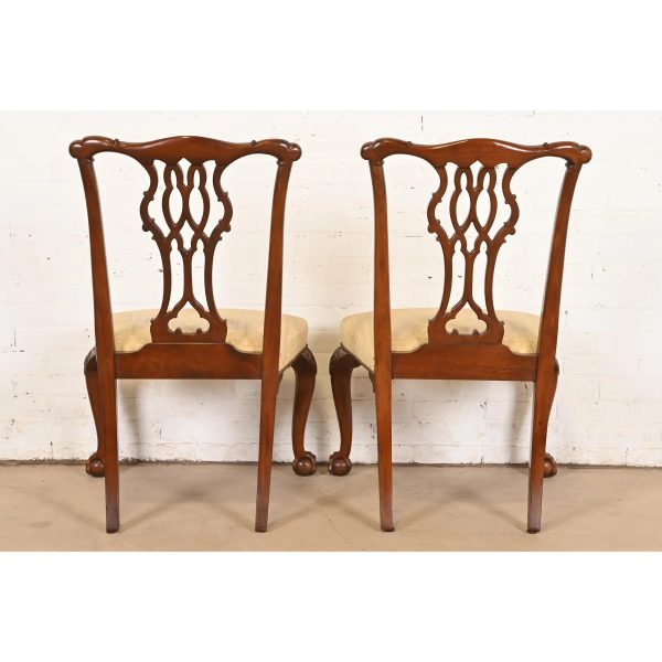 Baker Furniture Chippendale Carved Mahogany Dining Chairs, Set of Eight - Image 10