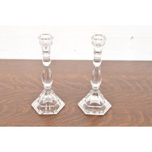 Tiffany & Co. Clear Crystal Candlesticks, Pair