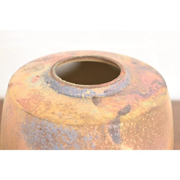 Japanese Raku Pottery Arts & Crafts Glazed Ceramic Art Pottery Lidded Vessel - Image 9