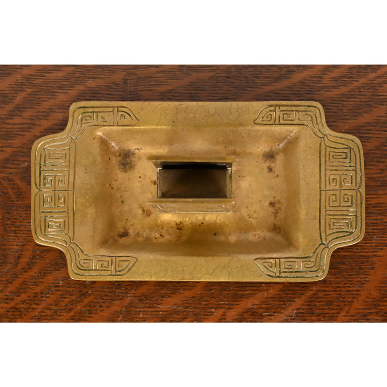 【アンジュさん専用】TIFFANY&Co. Bronze Button Tiffany Studios New York Chinese Pattern Bronze Doré Ashtray