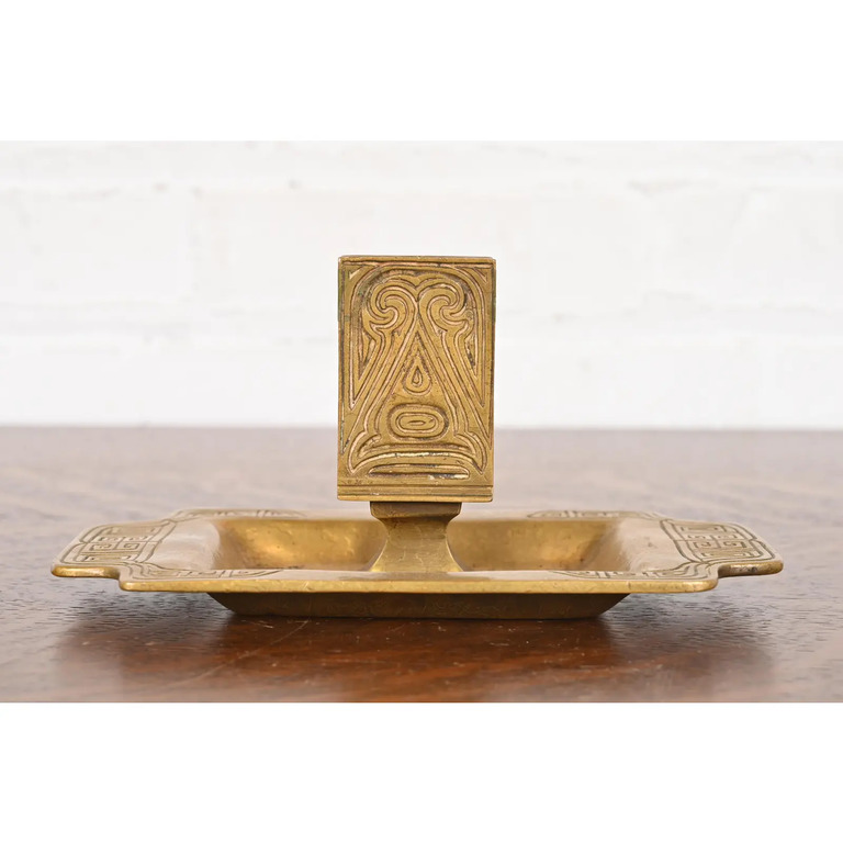 【アンジュさん専用】TIFFANY&Co. Bronze Button Tiffany Studios New York Chinese Pattern Bronze Doré Ashtray