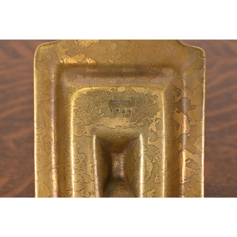 Tiffany Studios New York Chinese Pattern Bronze Doré Ashtray