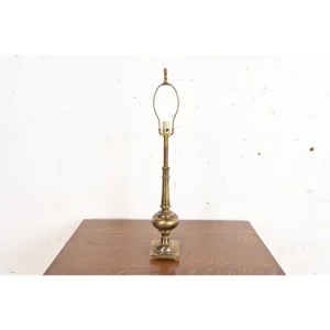 Ralph Lauren Style Mid-Century Hollywood Regency Tall Brass Table Lamp