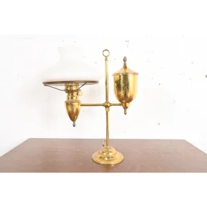 Bradley & Hubbard Antique Arts & Crafts Brass Student Lamp