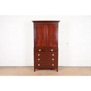 Baker Furniture Federal Mahogany Armoire Dresser or Linen Press