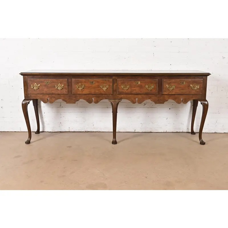 Baker Furniture Georgian Burled Walnut Sideboard Credenza - Image 2