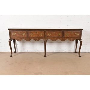 Baker Furniture Georgian Burled Walnut Sideboard Credenza