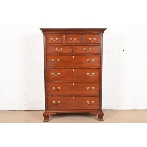 Hickory Chair Georgian Carved Mahogany Highboy Dresser