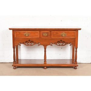 Baker Furniture Georgian Carved Walnut Sideboard Buffet or Console Table