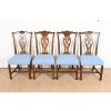 Drexel Heritage Georgian Carved Mahogany Dining Chairs, Set of Four - Image 3