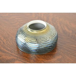 Louis Comfort Tiffany Favrile Iridescent Art Glass Damascene Lamp Shade, Circa 1910