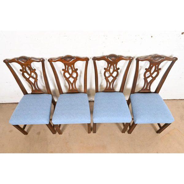 Drexel Heritage Georgian Carved Mahogany Dining Chairs, Set of Four - Image 5