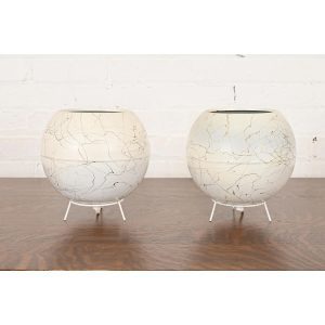 Mid-Century Modern Orb Eyeball Lamps, Pair
