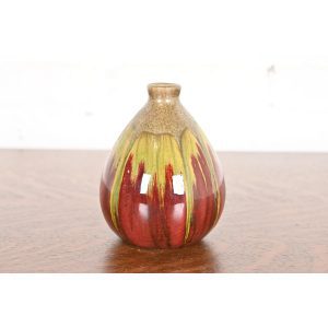 Modern Drip Glazed Ceramic Bud Vase