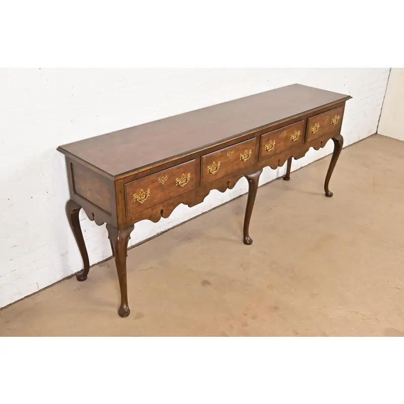 Baker Furniture Georgian Burled Walnut Sideboard Credenza - Image 5