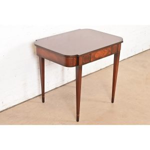 Baker Furniture Historic Charleston Collection Federal Inlaid Mahogany Game Table
