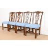 Drexel Heritage Georgian Carved Mahogany Dining Chairs, Set of Four