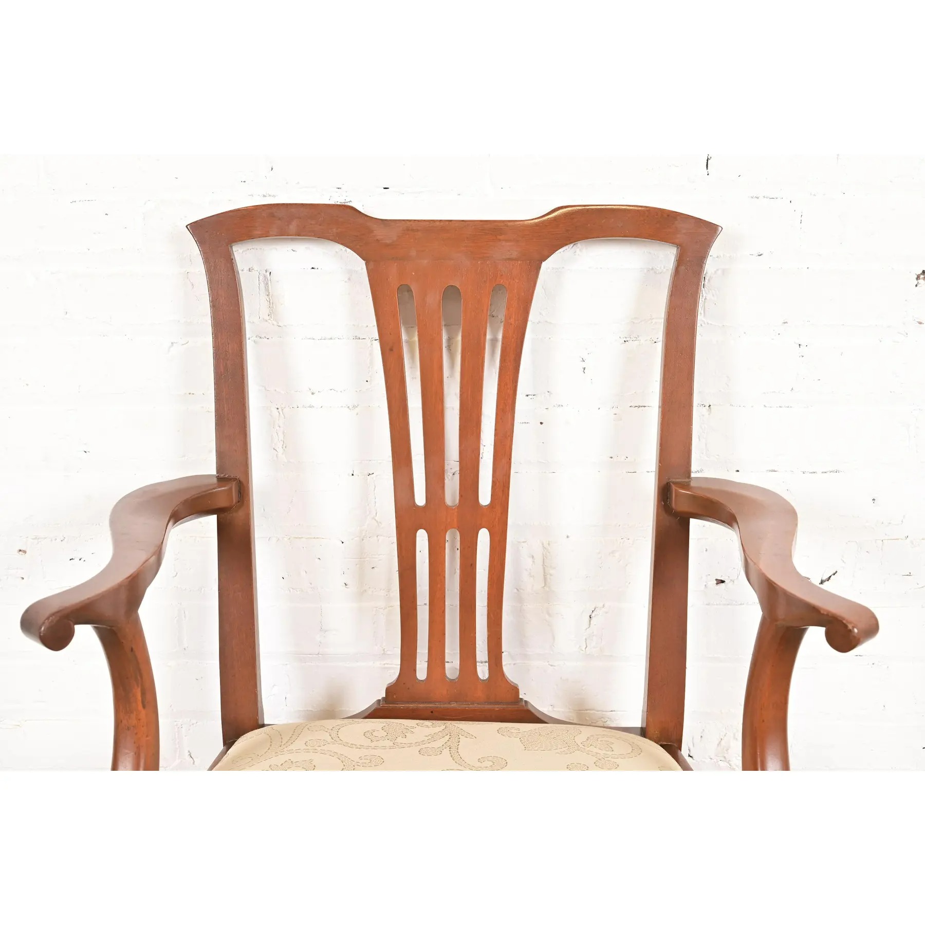 Kittinger Georgian Carved Mahogany Armchairs, Pair - Image 6