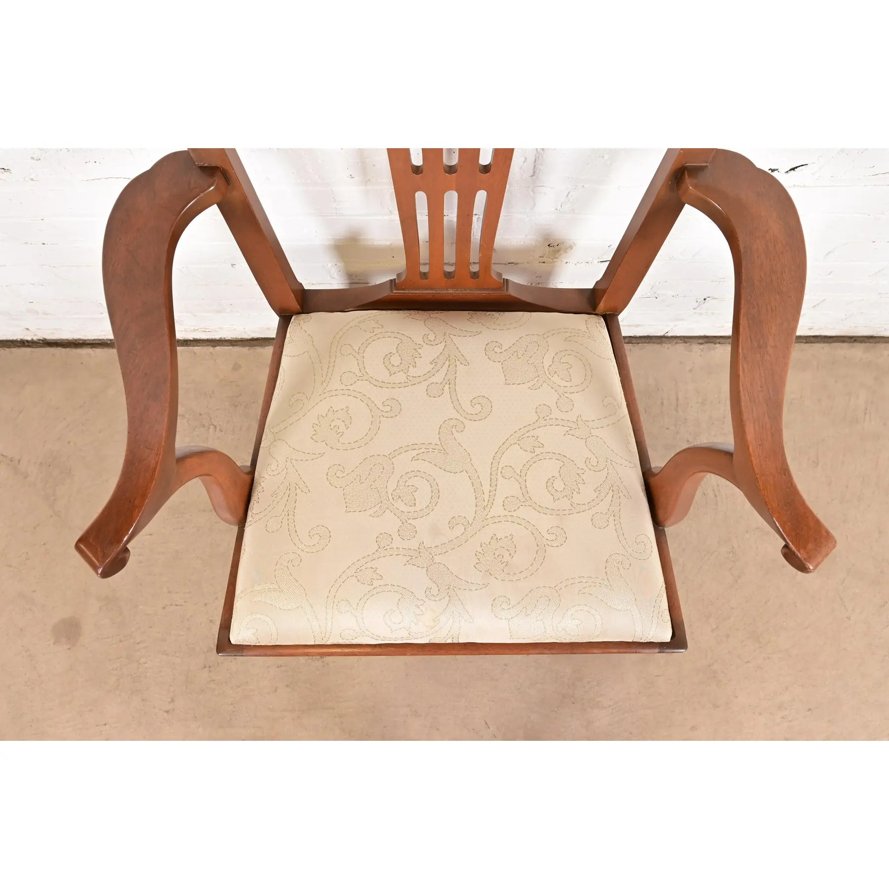 Kittinger Georgian Carved Mahogany Armchairs, Pair - Image 7