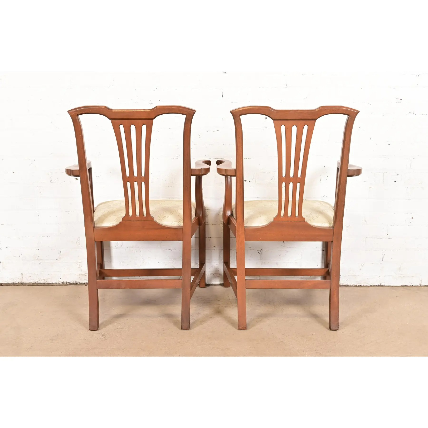 Kittinger Georgian Carved Mahogany Armchairs, Pair - Image 9