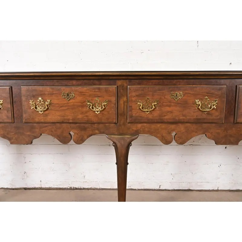 Baker Furniture Georgian Burled Walnut Sideboard Credenza - Image 6