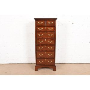 Councill Furniture Georgian Banded Mahogany Lingerie Chest or Semainier