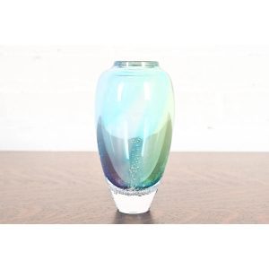 Contemporary "Seafoam" Hand-Blown Vase by Buzz Blodgett