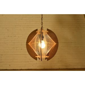 Paul Secon for Sompex Nylon and Lucite Geometric Hanging Pendant Lamp, 1970s