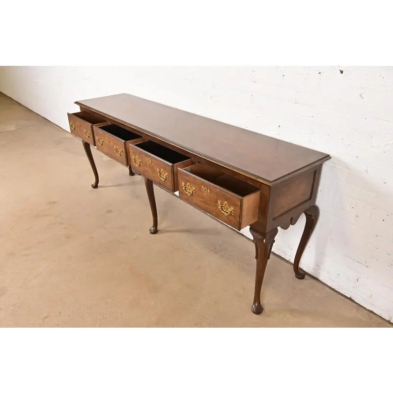 Baker Furniture Georgian Burled Walnut Sideboard Credenza - Image 8