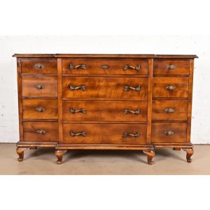 Italian Provincial Louis XV Carved Maple Twelve-Drawer Dresser or Credenza by Guido Zichele