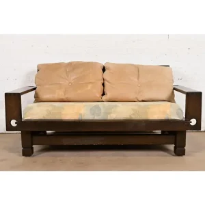 Klaus Rausch Mid-Century Brutalist Geometric Loveseat, 1960s