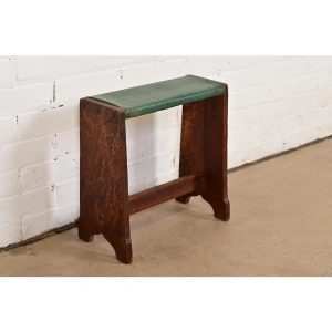 Lakeside Craft Shops Mission Oak Arts & Crafts Footstool, Circa 1900