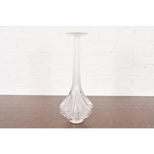 Lalique Paris Marie-Claude Soliflore Frosted Crystal Vase