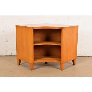 Leslie Diamond for Conant Ball Mid-Century Modern Solid Birch Corner Bookcase, 1950s