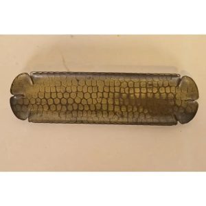 Roycroft Arts & Crafts Brass Finished Hammered Copper Pen Tray, 1920s