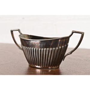 Tiffany & Co. Style Art Deco Silverplate Sugar Bowl