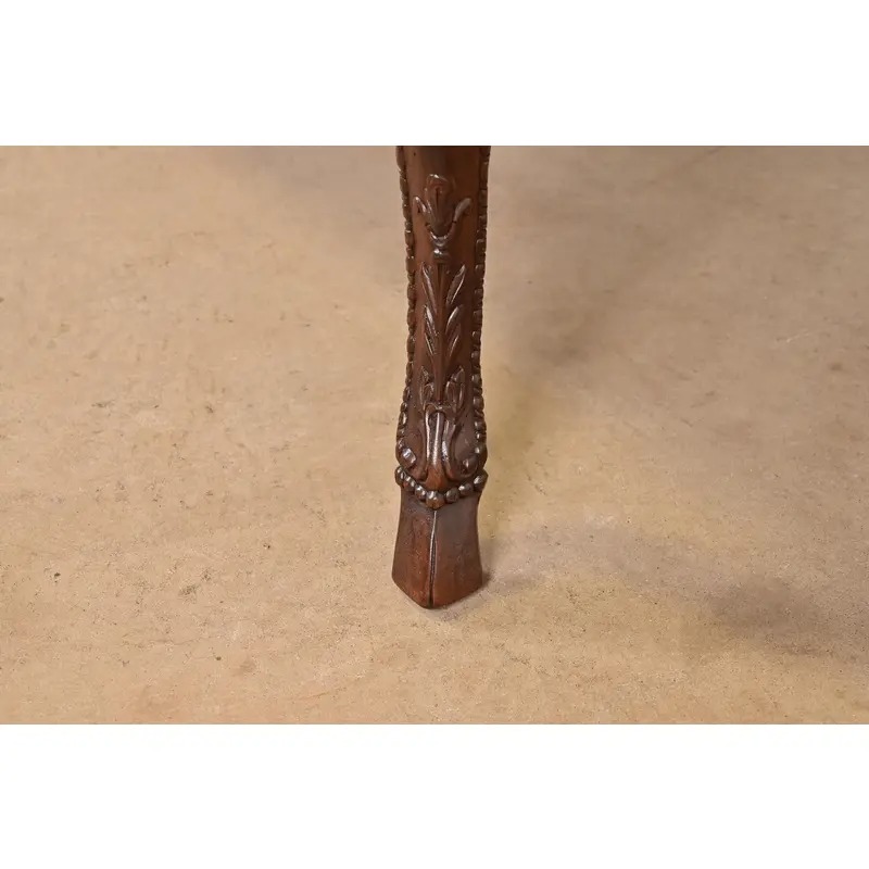 Baker Furniture Italian Provincial Louis XV Carved Cherry and Inlaid Burl Wood Extension Dining Table - Image 14