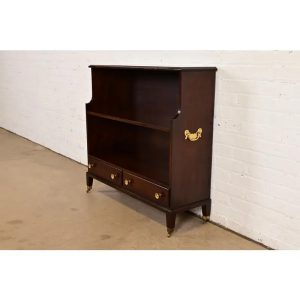 Baker Furniture Style Georgian Carved Mahogany Bookcase