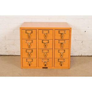 Mid-Century Modern 12-Drawer Library Card Catalog by Gaylord Bros, Circa 1950s